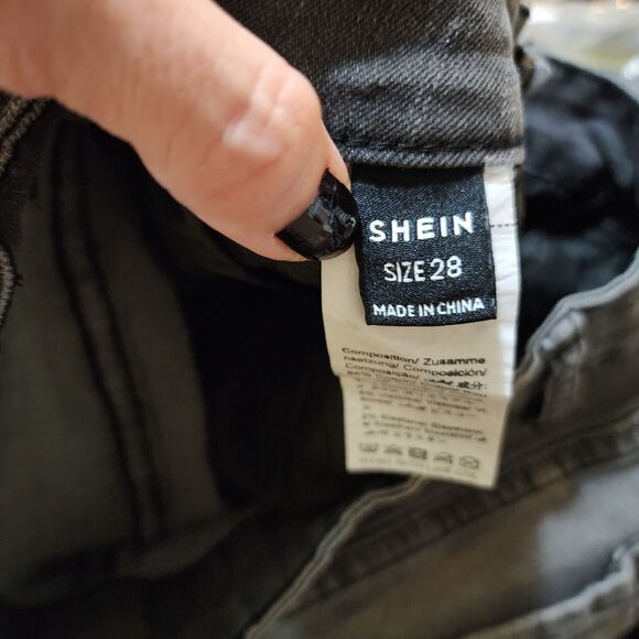 Shein Womens High Rise Skinny Crop Jeans Size 28 (6) Gray Stretch - Picture 5 of 9